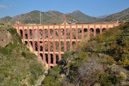 Old aqueduct in Nerja, Costa del Sol, Spain