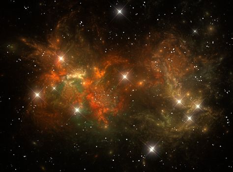Colorful space star nebula