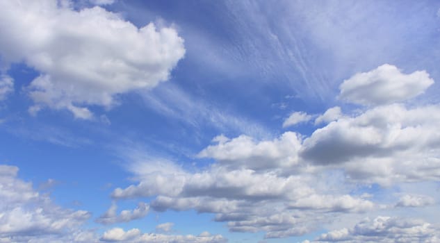 Cloudscape with blue sky white clouds background
