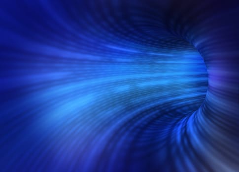 Blue tunnel with high speed velocity effect