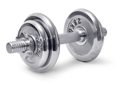 Chromed fitness exercise equipment dumbbell weight