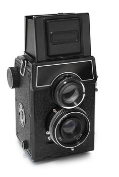 Old russian medium format twin lens reflex camera body