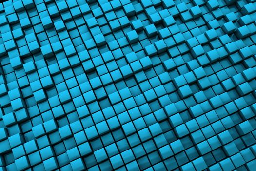 blue cubes with metallic surface make a cool business backdrop pattern
