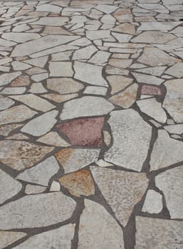 Natural rock tiled pathway texture