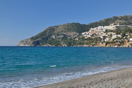 beaches and cliffs the town of La Herradura