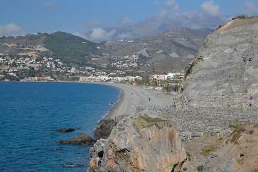 seaside town of La Herradura and its rocky coast