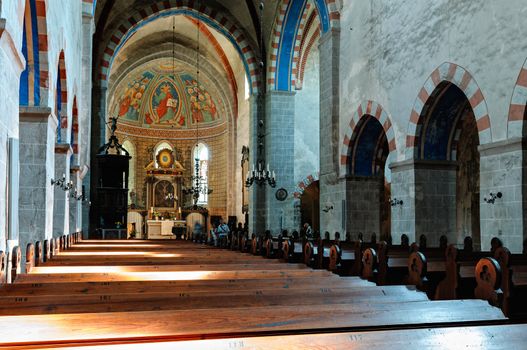 Beautiful interior of the cistercian monastery Kloster Zinna near Jueterborg, Brandenburg.