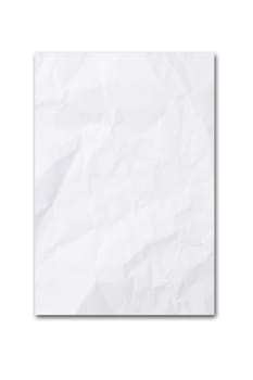 blank paper and crumpled paper on white background