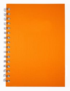 Orange clean Notebook isolated on white background