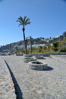 stony park on the coast of La Herradura