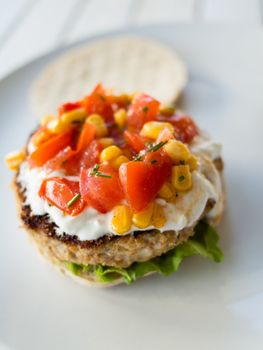 Texan style chicken burger