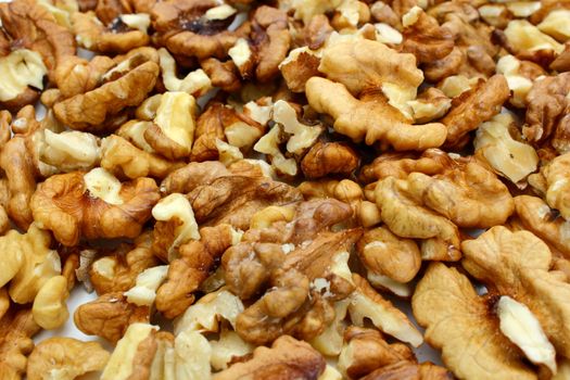 walnut kernel ready to make a cake
