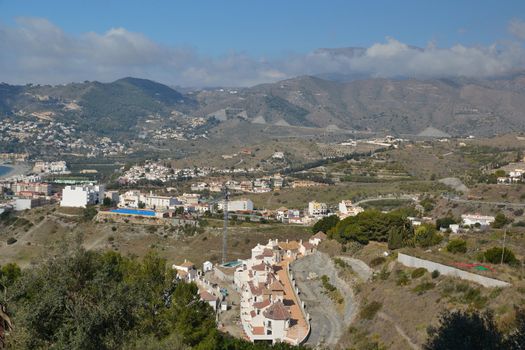 panorama of the city of La Herradura and its top