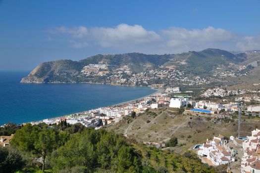 beaches and cliffs the town of La Herradura