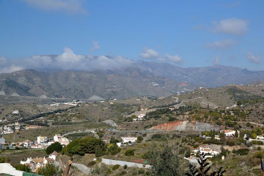 panorama of the city of La Herradura and its top