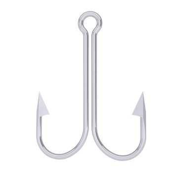 Hook for fishing. Isolated render on a white background