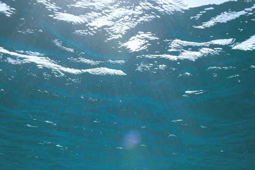 background of sunlight in deep water
