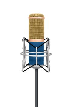 Professional Vintage microphone isolated over a white background