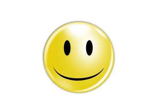 smiling ball isolated on white