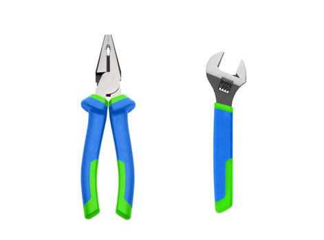 tools set isolated on white background with clipping path