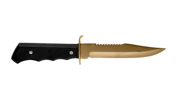 hunter combat hand made knife isolated on white background