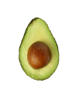 avocado over white background