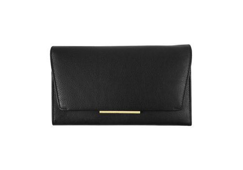 Womens Black Wallet isolated on white background
