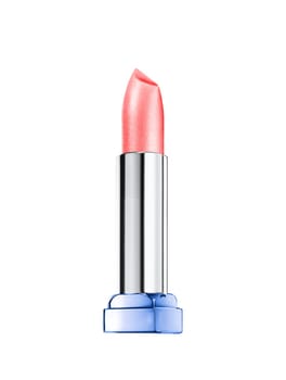 Pink lipstick isolated on white background