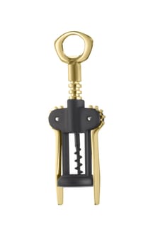 Modern corkscrew isolated on white background