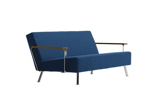blue sofa isolated on white