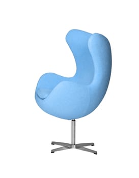 Isolated Soft blue Stylish Chair on white
