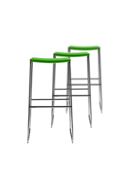 Stylish green cafeteria chair isolated