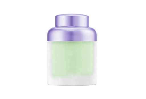 Cosmetics cream bottle with a white background