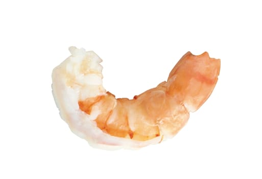 Closeup view of shrimp isolated