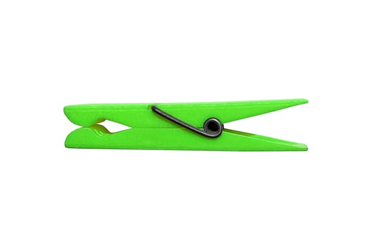 close up of a clothes peg on white background