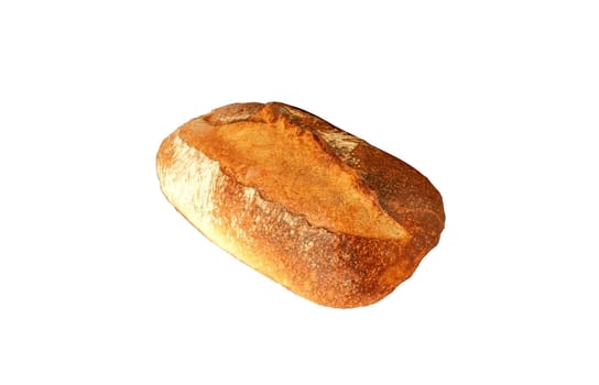 Bread loaf isolated on white