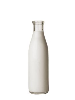 milk bottle isolated on white