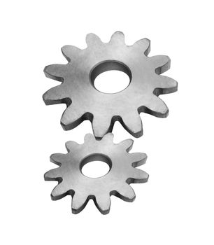 Metal gears isolated on white background