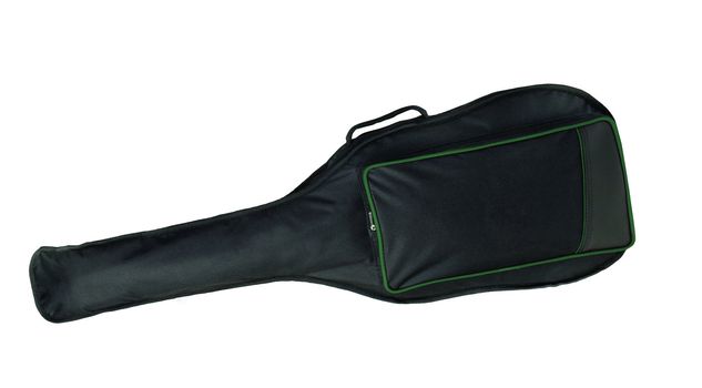 Black blank classical guitar case isolated