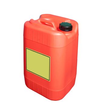 A fuel container isolated against a white background