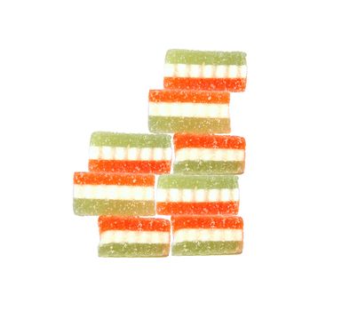 sweet candies isolated on white background
