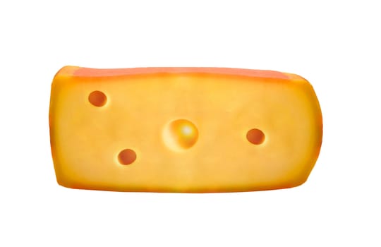 cheese isolated on white