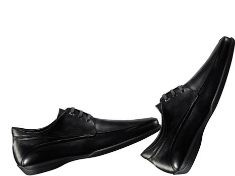 The black man's shoes isolated