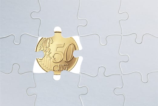 Puzzle and coin