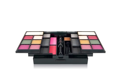 Make-up palette isolated on white background