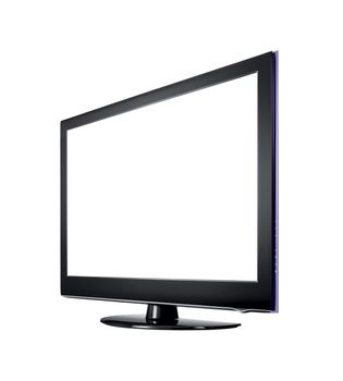 Modern HD Television isolated on white background