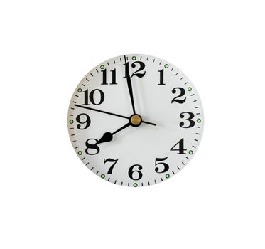 Clock face isolated on white background for wall