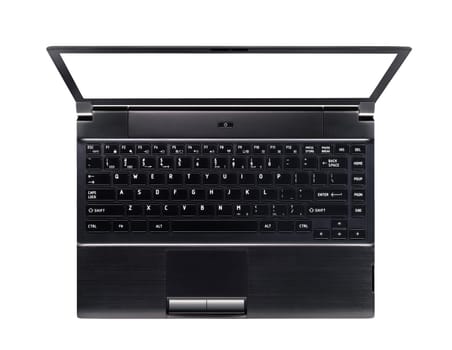 laptop isolated with clipping path over white background