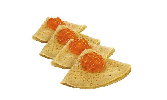 pancakes with caviar