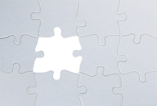 Jigsaw puzzle close up